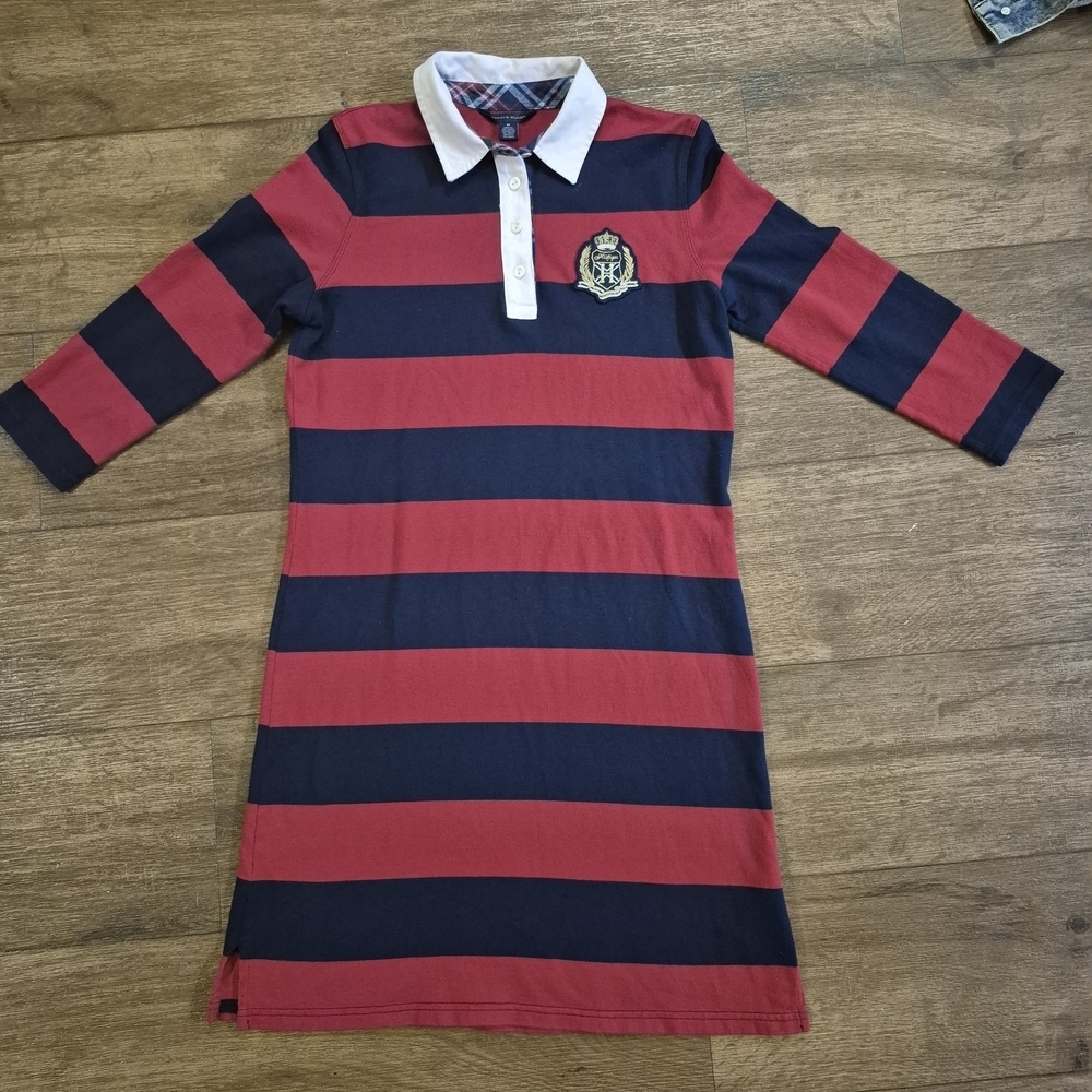 Polo by Ralph Lauren Red and Blue Striped Dress